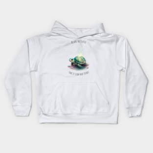 Watercolor Turtle | Tortoise | Motivational Quotes Kids Hoodie